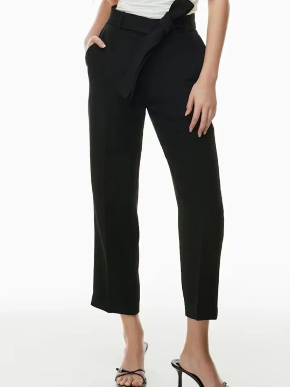 Aritzia Wilfred Tie Front Crepette Ankle Pant Size 8